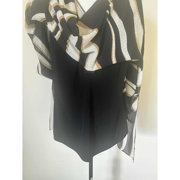 JOSEPH RIBKOFF Top Size 14 Black/Beige/Cream Attached Tank Style 203651 - Picture 10 of 10